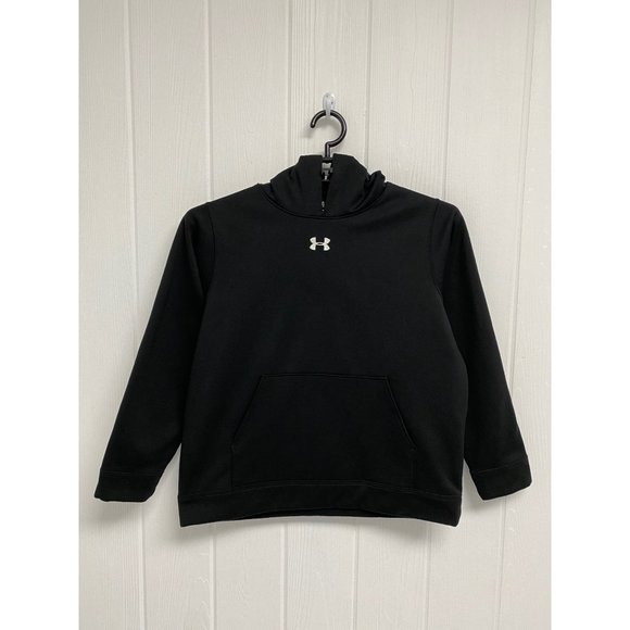 Under Armour girls Long Sleeve Hooded Fleece Lined Pull Over Sweatshirt Size L - Picture 1 of 9